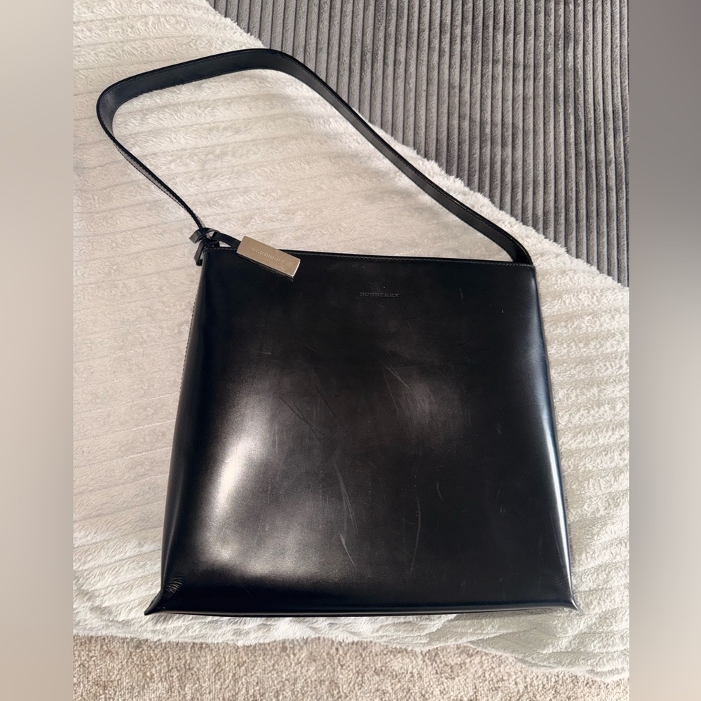 Burberry Black Leather Shoulder Bag